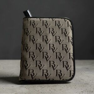 Bottega Veneta Monogram Beige and Black Wallet